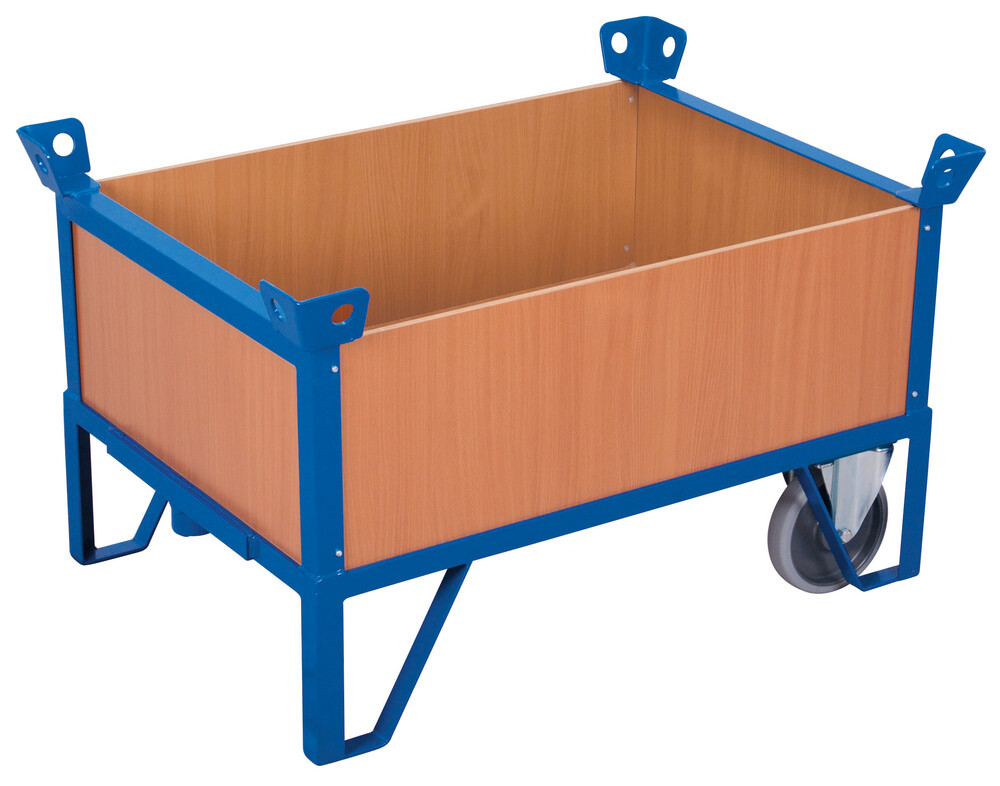 Two-wheeled platform with 4 walls Two-wheeled platform with 4 walls