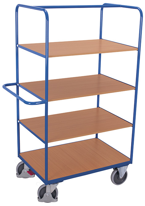 Chariot à étagères haut avec étagères repliables