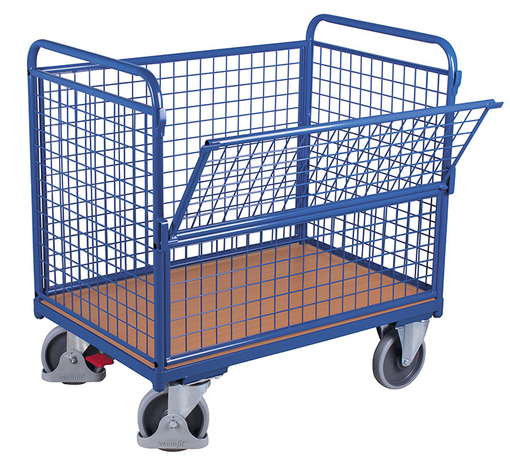 Box trolley with mesh Box trolley with mesh