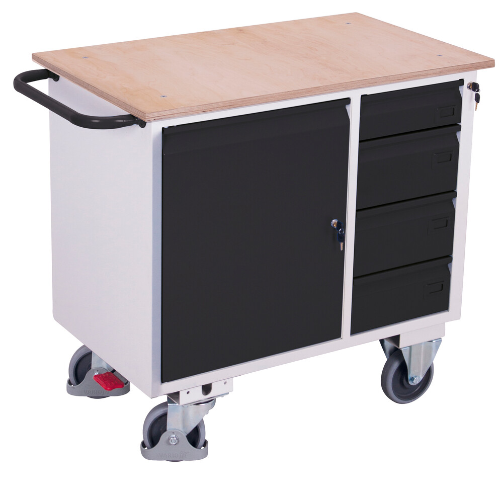 Établi mobile avec 4 tiroirs Établi mobile avec 4 tiroirs