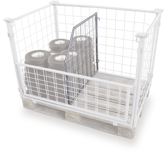 Pallet converter separation grid, sloping, galvanised Pallet converter separation grid, sloping, galvanised