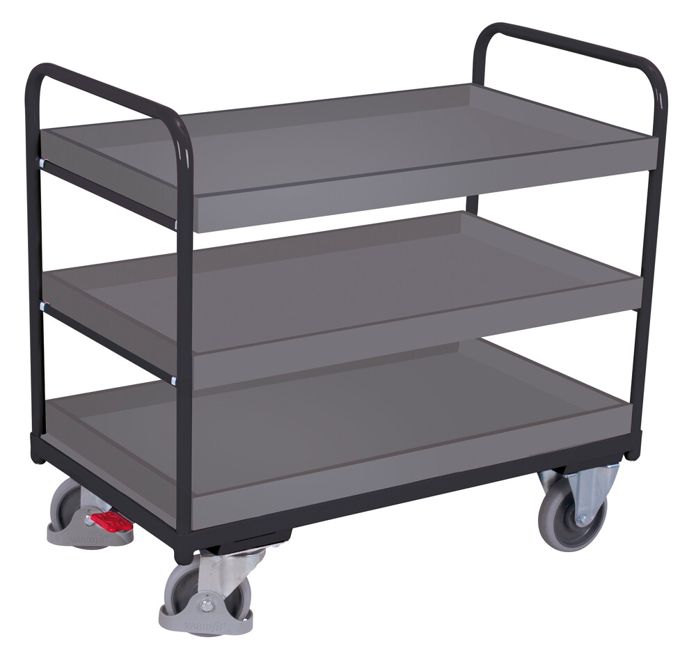 Chariot à étagères bas