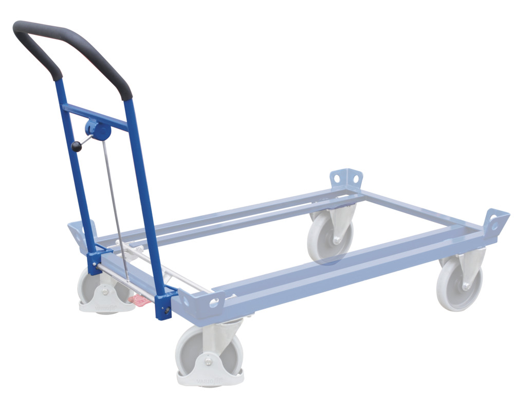 Barre de poussée mobile à chaîne d'attache pour chariot porte-palettes
