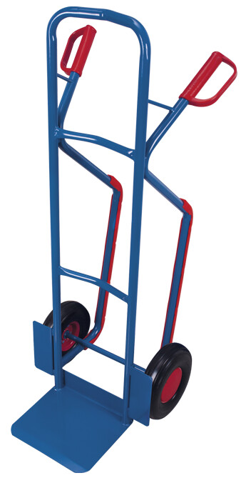 Diable en tube d'acier avec roues anti-crevaison Diable en tube d'acier avec roues anti-crevaison