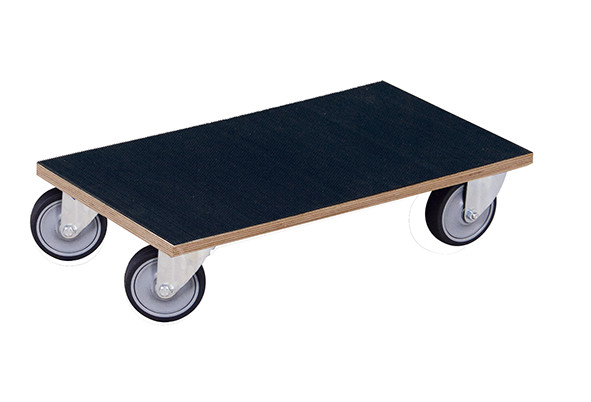 Plateau roulant (roulettes pivotantes en caoutchouc thermoplastique) Plateau roulant (roulettes pivotantes en caoutchouc thermoplastique)
