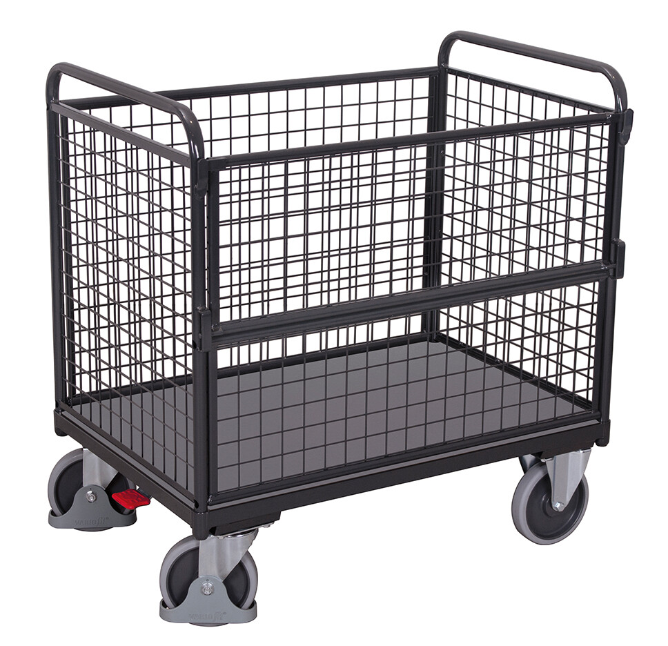 Box trolley with mesh Box trolley with mesh