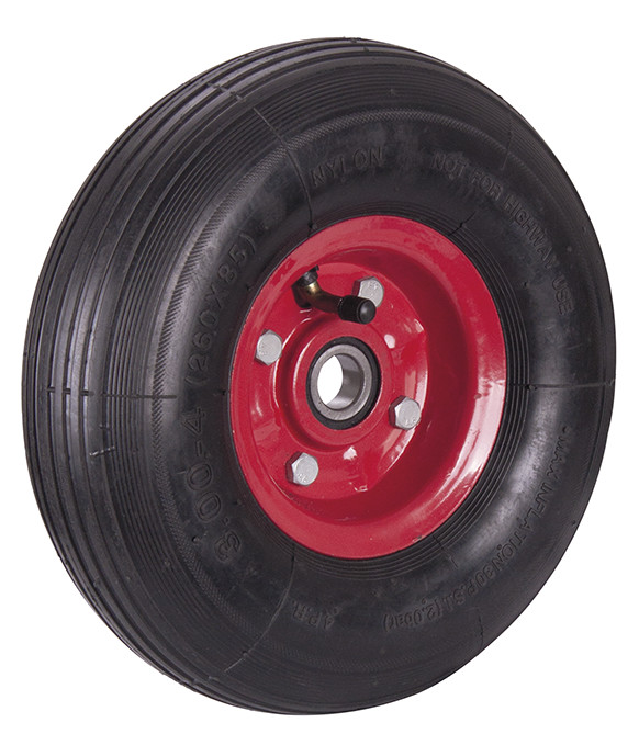 Roue pneumatique à des rainures dans la bande de roulement Ø 260 mm