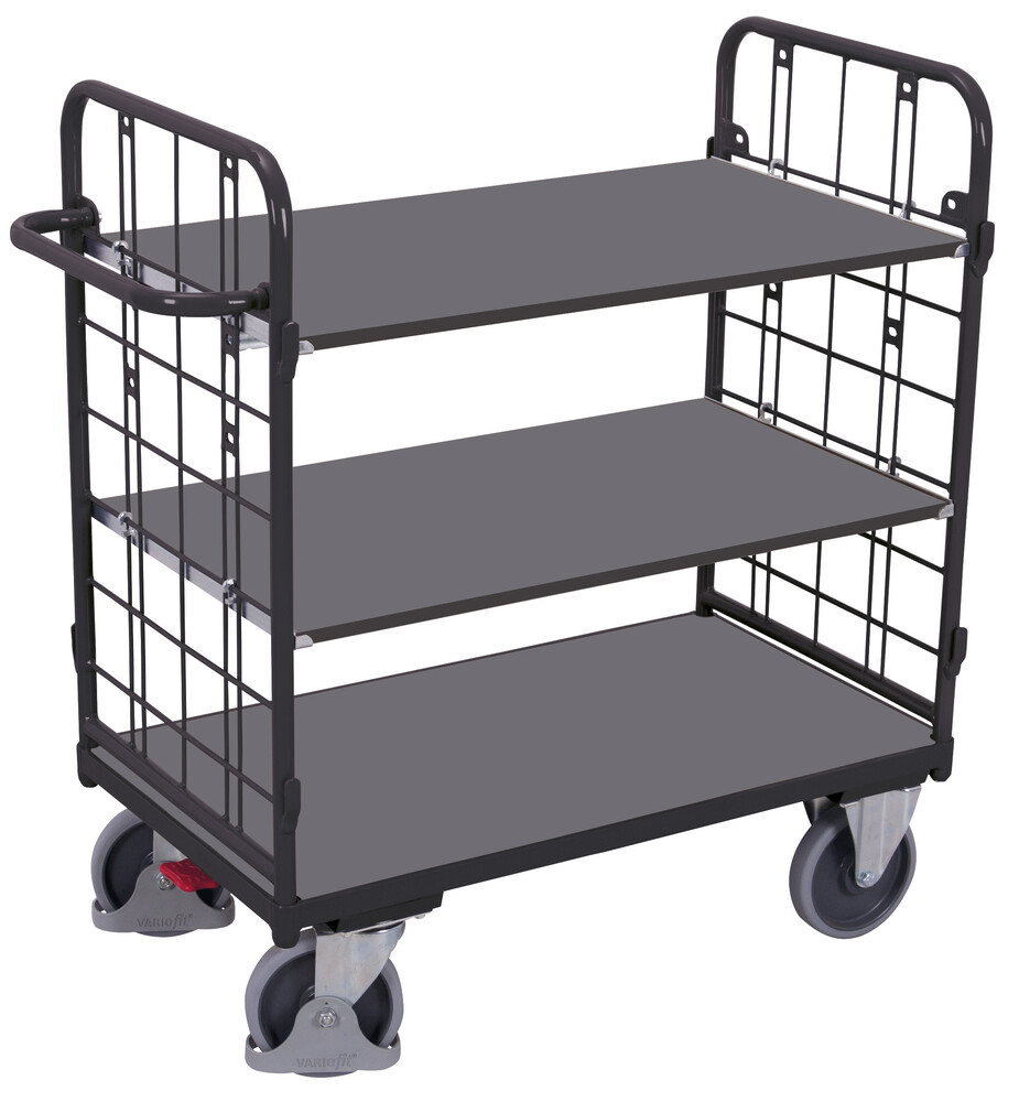 Chariot à étagères bas