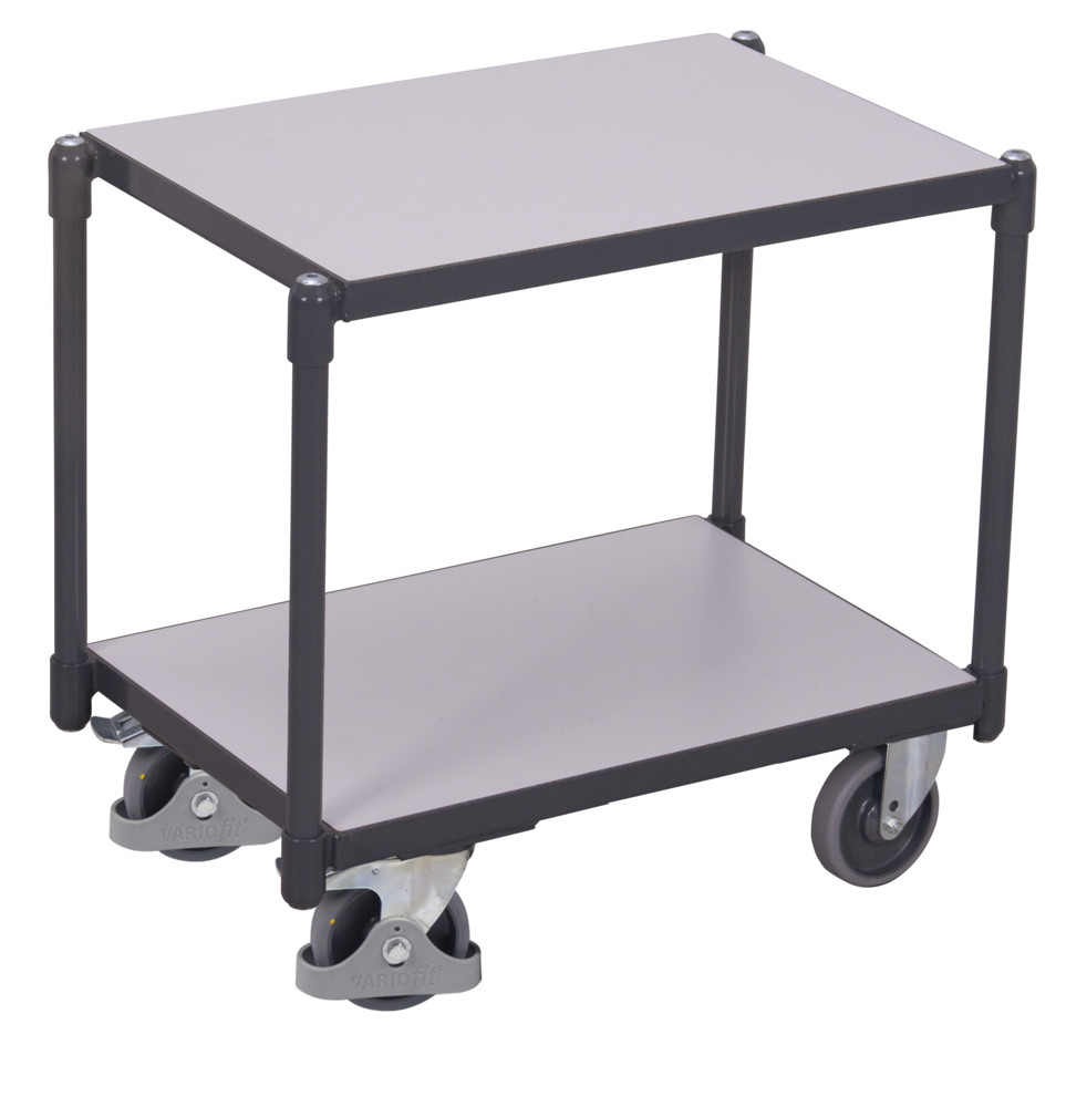 Chariot ESD à systéme Euro avec 2 plateaux Chariot ESD à systéme Euro avec 2 plateaux