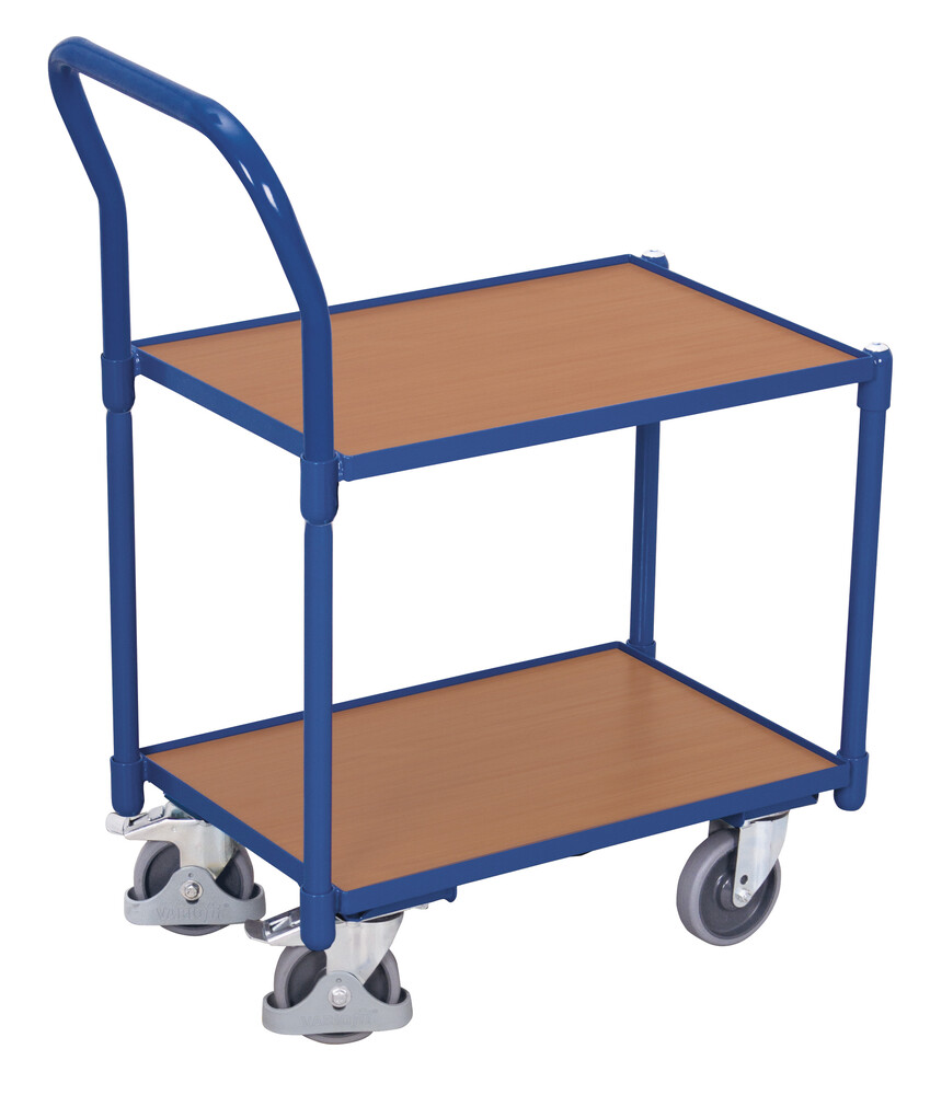 Euro-System-Roller mit 2 Ladeflächen (10 mm Rand) und Schiebebügel