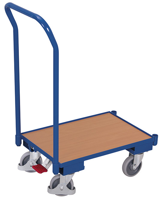 Wózek systemowy Euro z podłogą z płyty (krawędż: 10 mm) i pałąkiem Wózek systemowy Euro z podłogą z płyty (krawędż: 10 mm) i pałąkiem