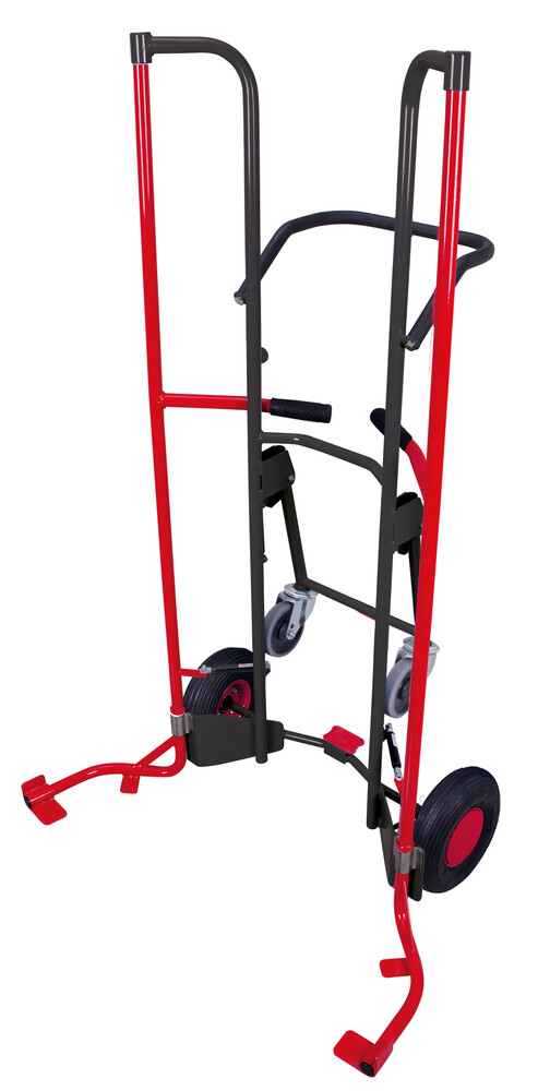 Diable porte-pneus avec 2 roues de support Diable porte-pneus avec 2 roues de support