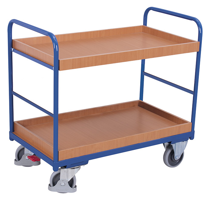 Chariot à étagères bas