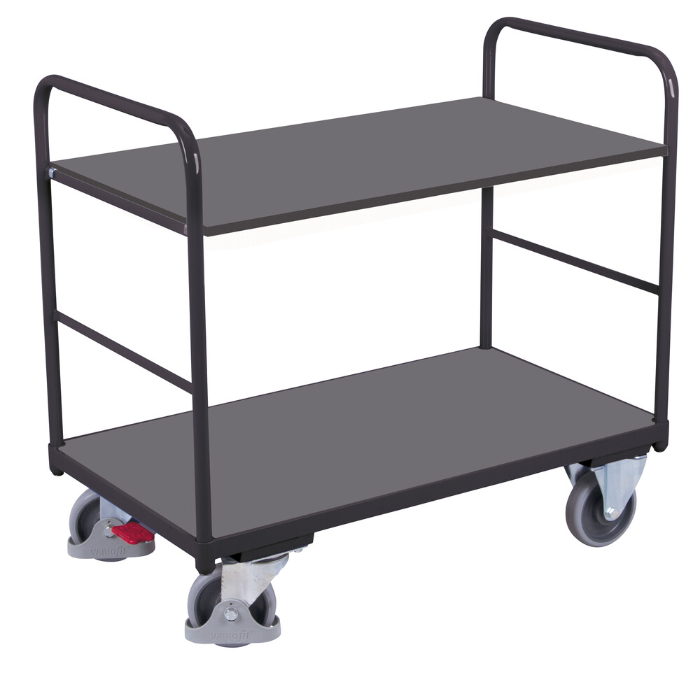 Chariot à étagères bas