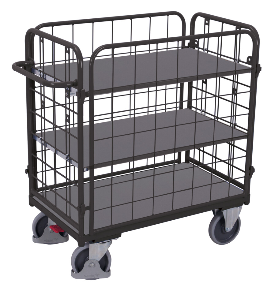 Chariot à étagères bas