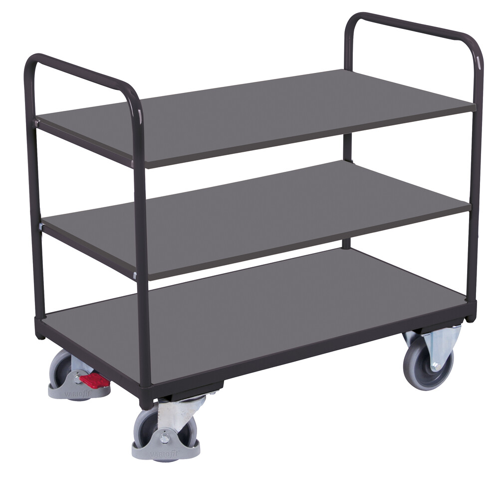 Chariot à étagères bas