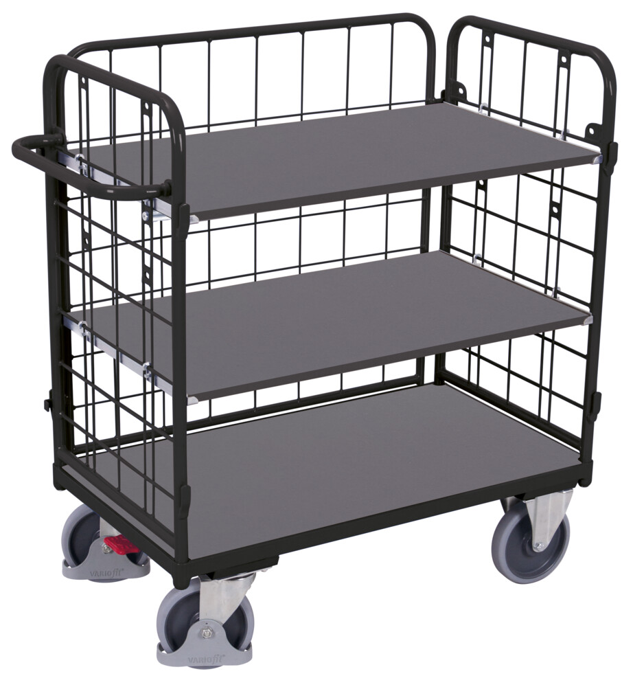 Chariot à étagères bas